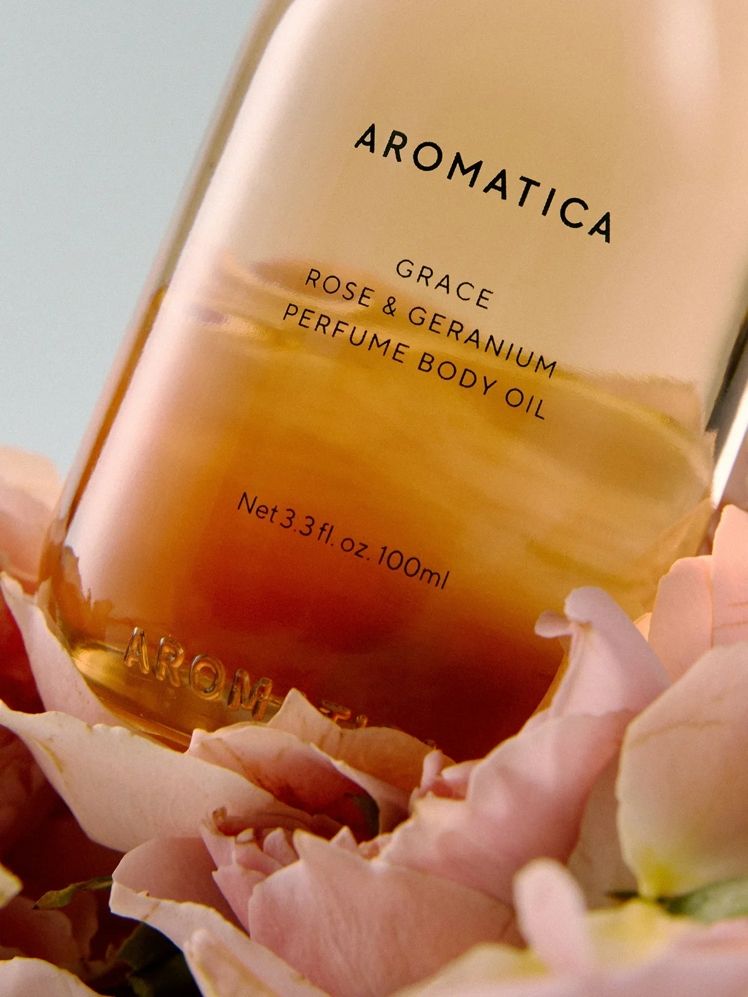 Grace Perfume Body Oil Rose & Geranium 100ml - Image 2