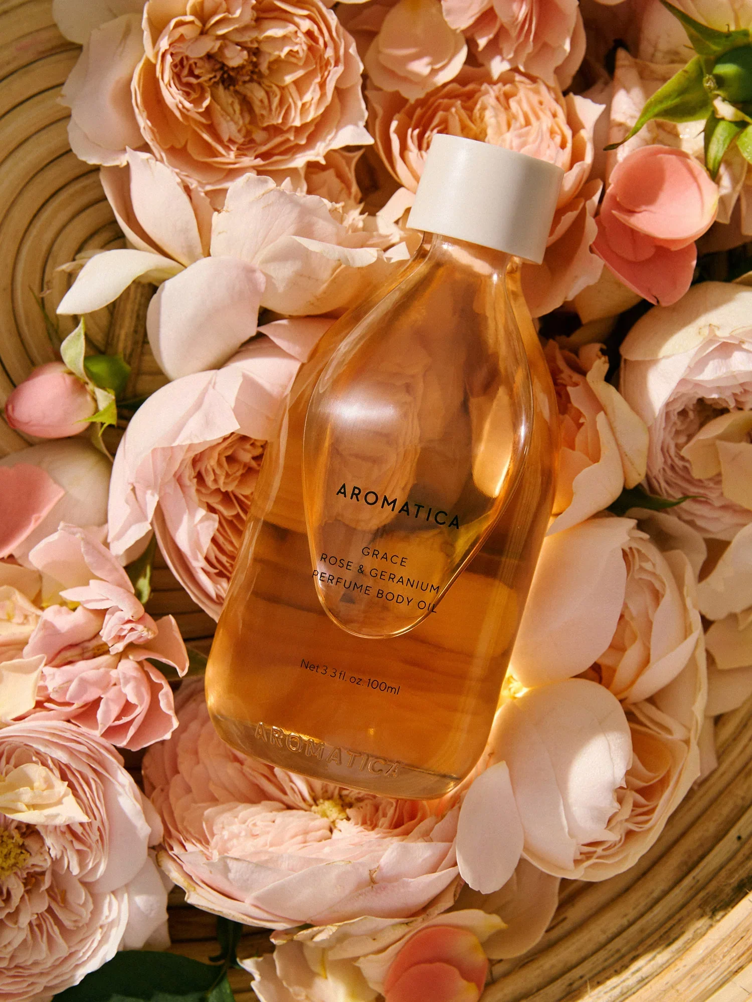 Grace Perfume Body Oil Rose & Geranium 100ml - Image 4
