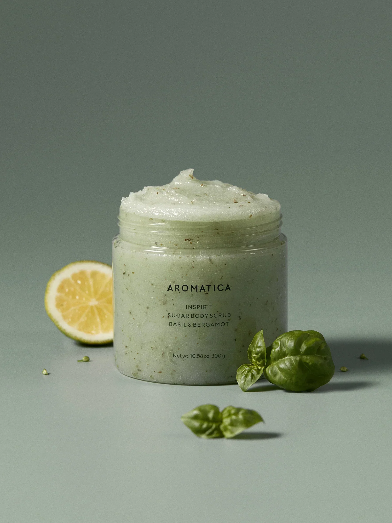 Inspirit Sugar Body Scrub Basil & Bergamot 300g - Image 3