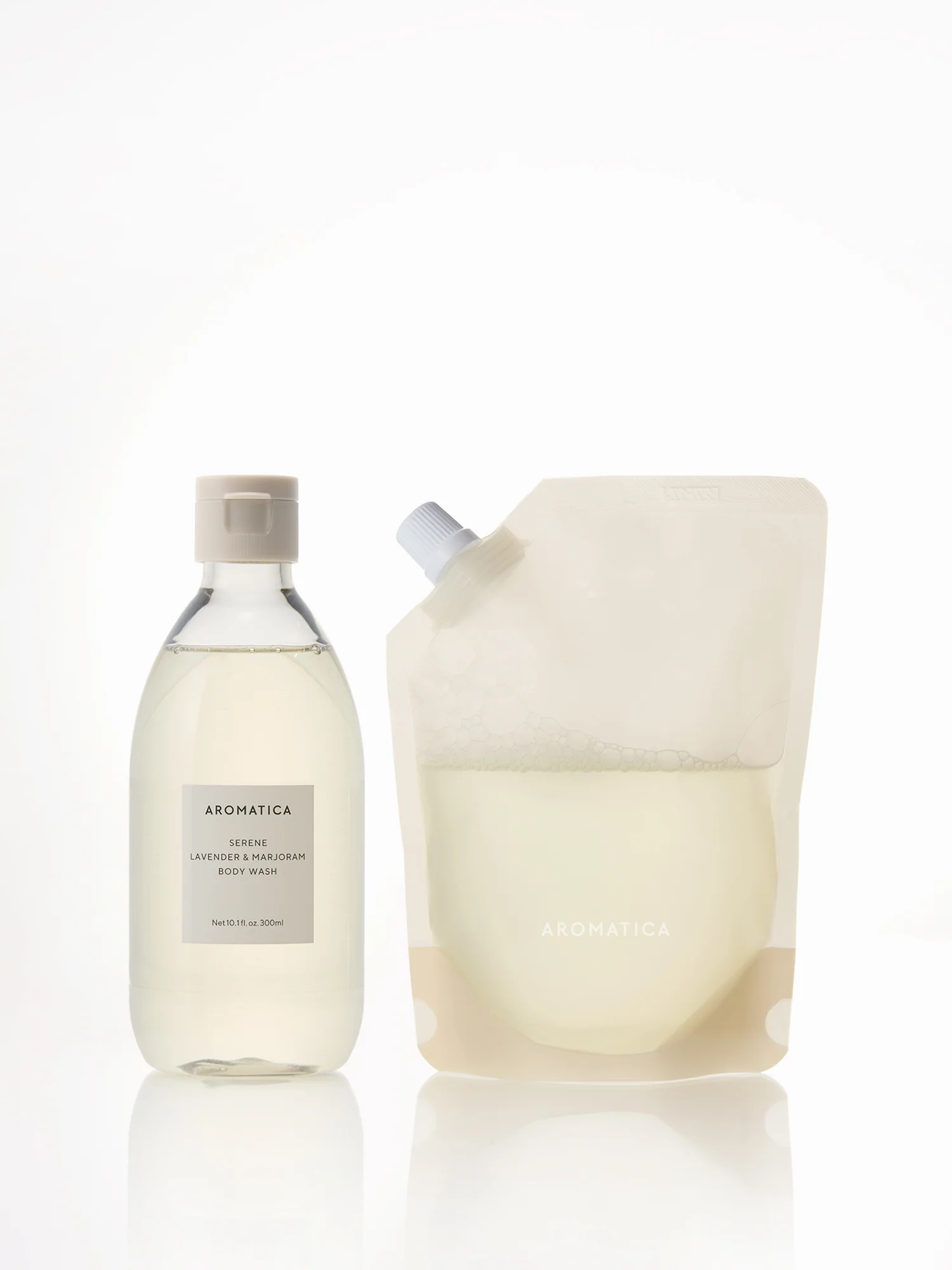 Serene Body Wash Lavender & Majoram 300ml & Refill 300ml